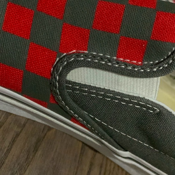 RED N GREY CHECKERED VANS FOR SALE!!! - Picture 4 of 5